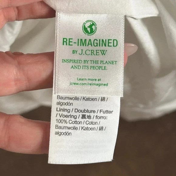 NWT J Crew Factory Maxi Dress Cotton White Size 14 - Picture 4 of 12